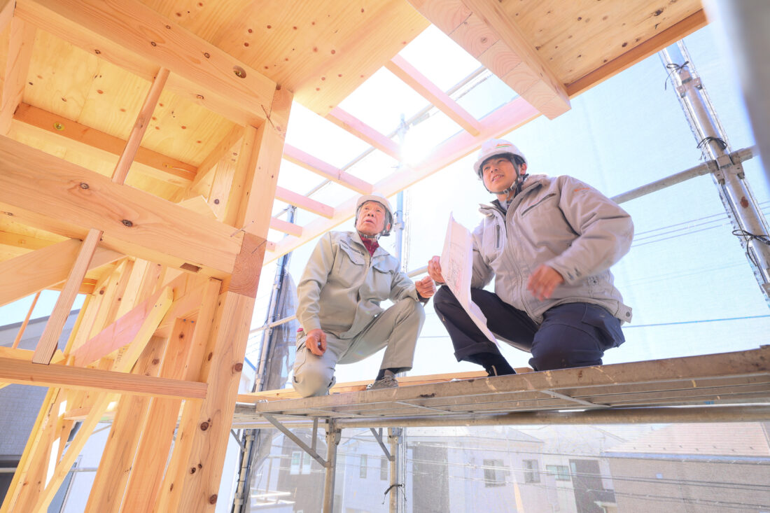 現場で進捗確認